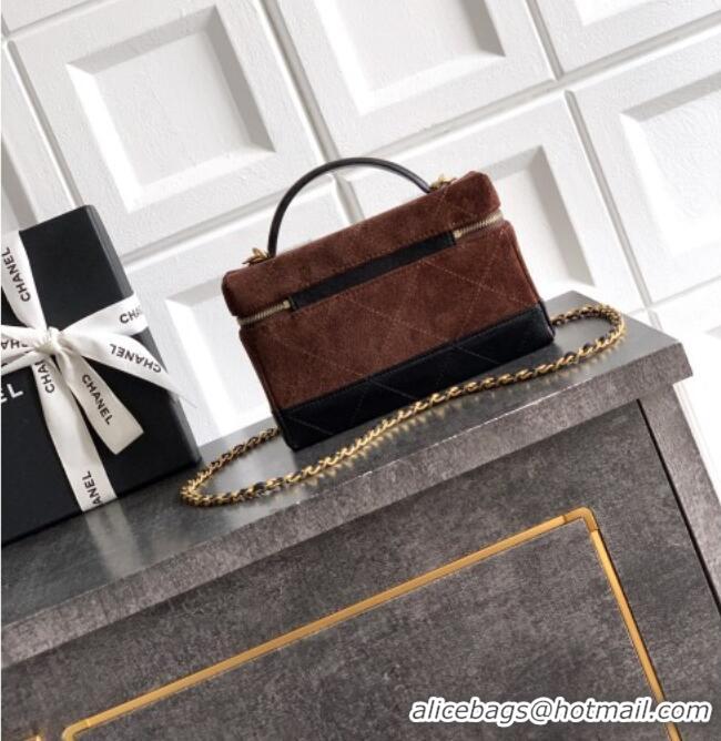 Market Sells Chanel Vanity with Chain in Suede Calfskin & Shiny Lambskin AP5186 Coffee Brown 2026
