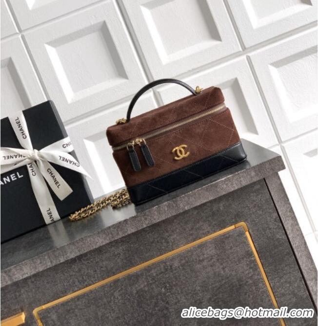 Market Sells Chanel Vanity with Chain in Suede Calfskin & Shiny Lambskin AP5186 Coffee Brown 2026