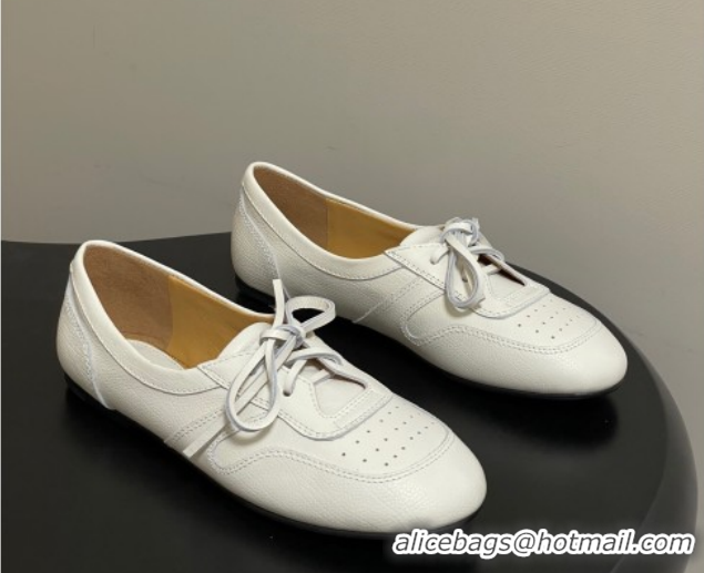 Good Quality The Row Leather Laced-up Sneakers TR120802 White 2026