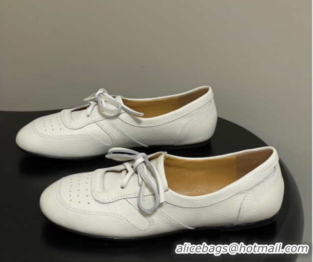 Good Quality The Row Leather Laced-up Sneakers TR120802 White 2026