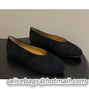 Best Product The Row Suede Flat Loafers TR120803 Black 2026