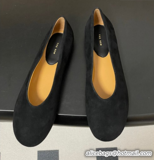 Best Product The Row Suede Flat Loafers TR120803 Black 2026