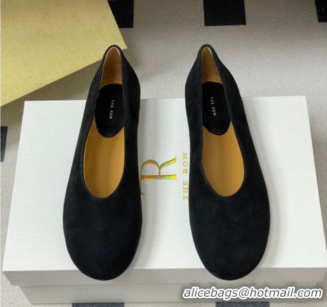 Best Product The Row Suede Flat Loafers TR120803 Black 2026
