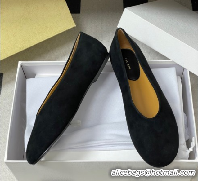 Best Product The Row Suede Flat Loafers TR120803 Black 2026