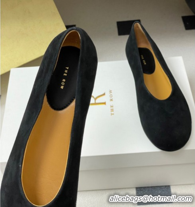 Best Product The Row Suede Flat Loafers TR120803 Black 2026
