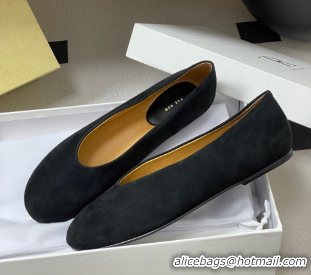 Best Product The Row Suede Flat Loafers TR120803 Black 2026