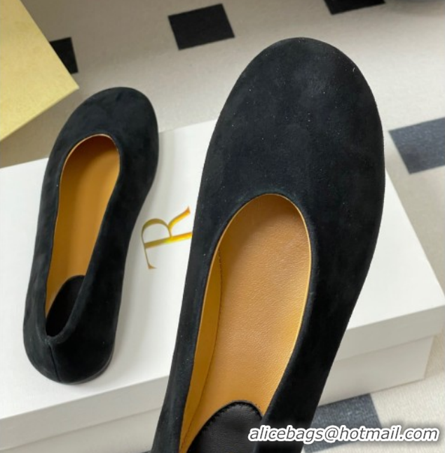 Best Product The Row Suede Flat Loafers TR120803 Black 2026
