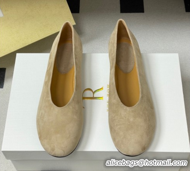 Good Product The Row Suede Flat Loafers TR120803 Beige 2026
