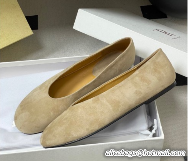 Good Product The Row Suede Flat Loafers TR120803 Beige 2026