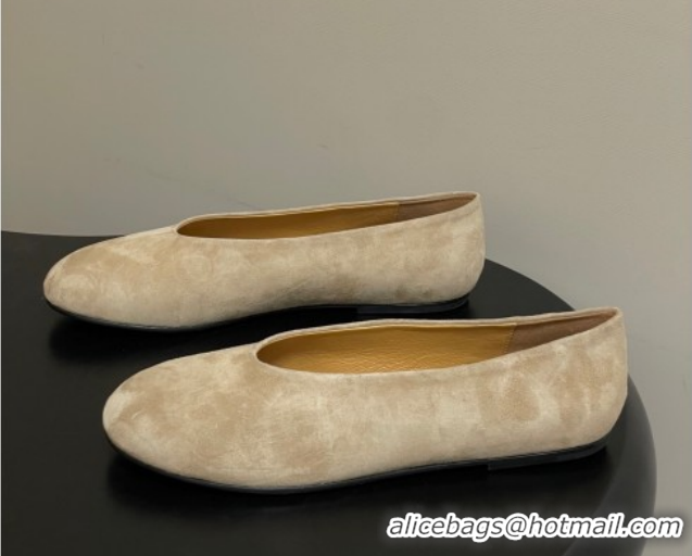 Good Product The Row Suede Flat Loafers TR120803 Beige 2026