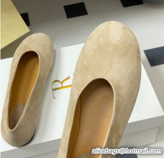 Good Product The Row Suede Flat Loafers TR120803 Beige 2026