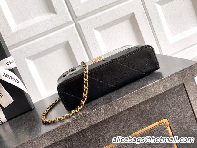 Low Price Chanel Vanity with Chain in Suede Calfskin & Shiny Lambskin AP5186 Haze Blue 2026