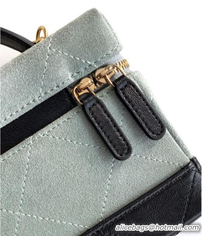 Low Price Chanel Vanity with Chain in Suede Calfskin & Shiny Lambskin AP5186 Haze Blue 2026