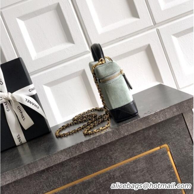 Low Price Chanel Vanity with Chain in Suede Calfskin & Shiny Lambskin AP5186 Haze Blue 2026