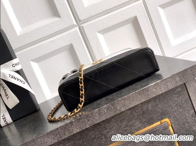 Low Cost Chanel Vanity with Chain in Suede Calfskin & Shiny Lambskin AP5186 Light Grey 2026