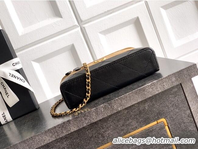 Big Discount Chanel Vanity with Chain in Suede Calfskin & Shiny Lambskin AP5186 Khaki Brown 2026