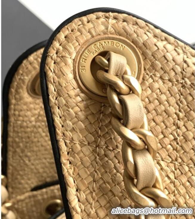 Inexpensive Chanel 25 Small Hobo Handbag in Braided Raffia AS5293 Beige 2026