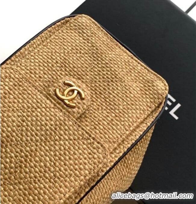 Inexpensive Chanel 25 Small Hobo Handbag in Braided Raffia AS5293 Beige 2026