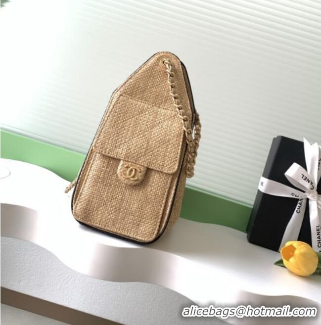 Inexpensive Chanel 25 Small Hobo Handbag in Braided Raffia AS5293 Beige 2026