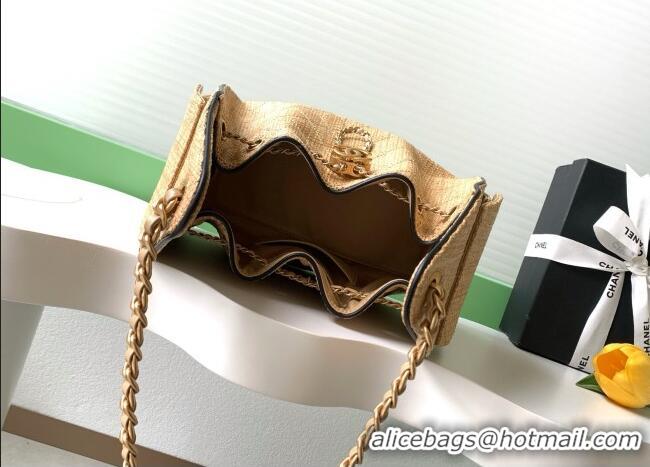 Inexpensive Chanel 25 Small Hobo Handbag in Braided Raffia AS5293 Beige 2026