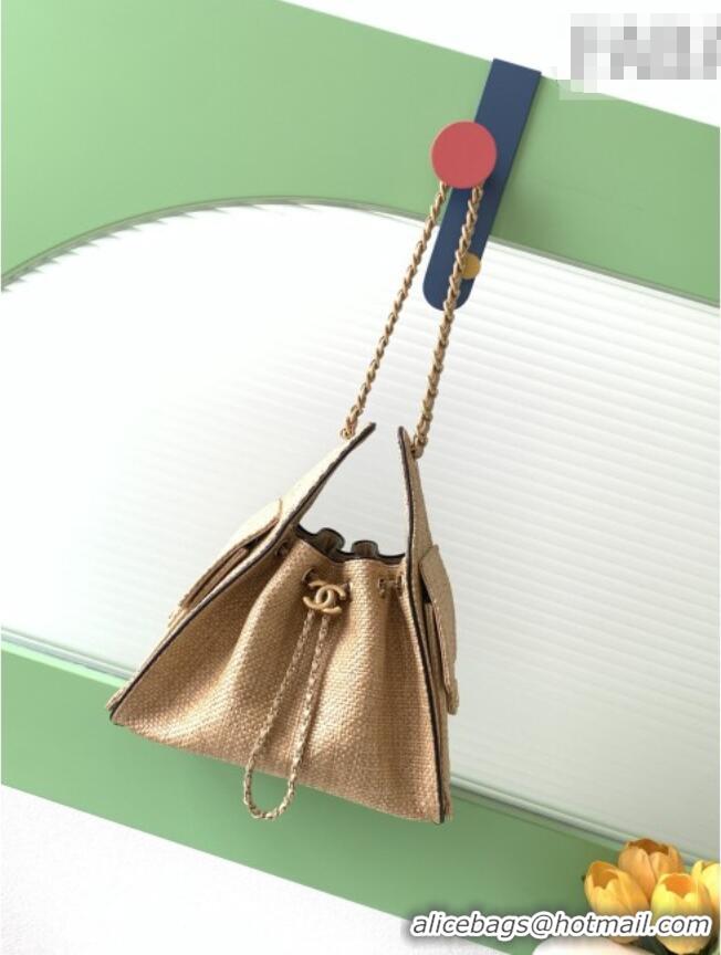 Inexpensive Chanel 25 Small Hobo Handbag in Braided Raffia AS5293 Beige 2026