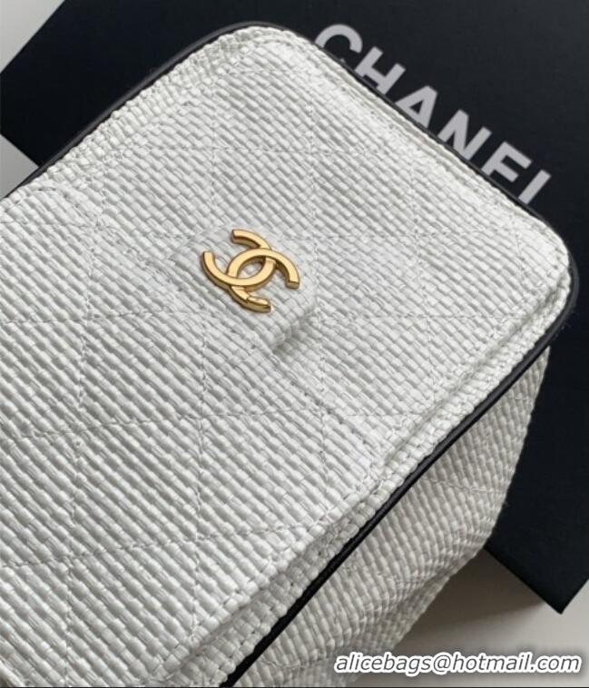 Top Grade Chanel 25 Small Hobo Handbag in Braided Raffia AS5293 White 2026