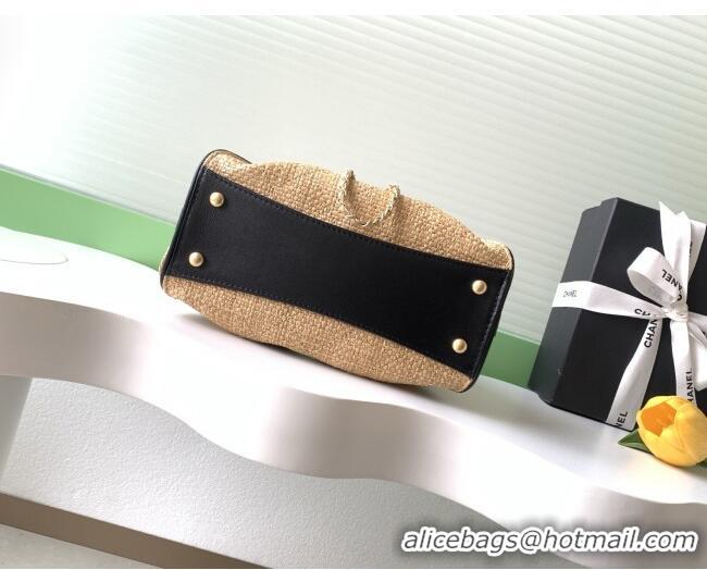 Luxury Cheap Chanel 25 Mini Hobo Handbag in Braided Raffia AS5631 Beige 2026