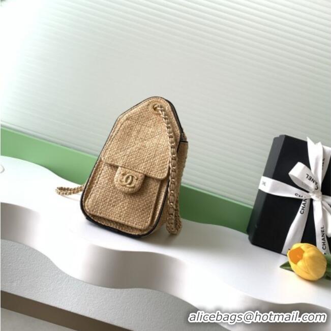 Luxury Cheap Chanel 25 Mini Hobo Handbag in Braided Raffia AS5631 Beige 2026