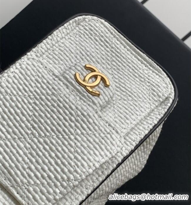 Best Product Chanel 25 Mini Hobo Handbag in Braided Raffia AS5631 White 2026