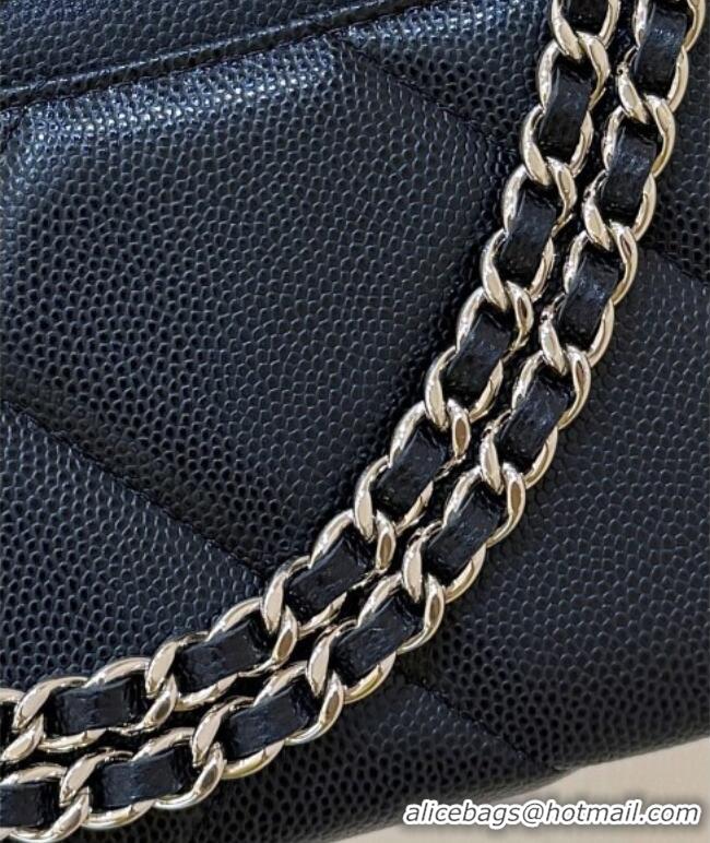 Luxury Cheap Chanel Grained Shiny Calfskin Vanity Case with Top Handle AP4936 Black 2026 Top Quality