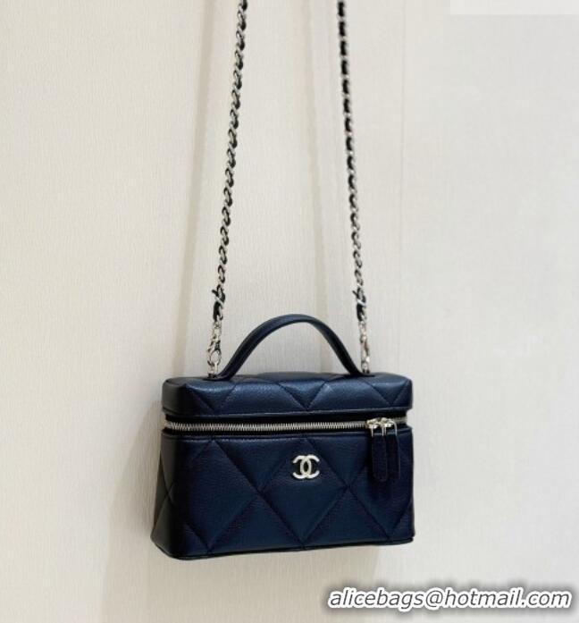 Luxury Cheap Chanel Grained Shiny Calfskin Vanity Case with Top Handle AP4936 Black 2026 Top Quality