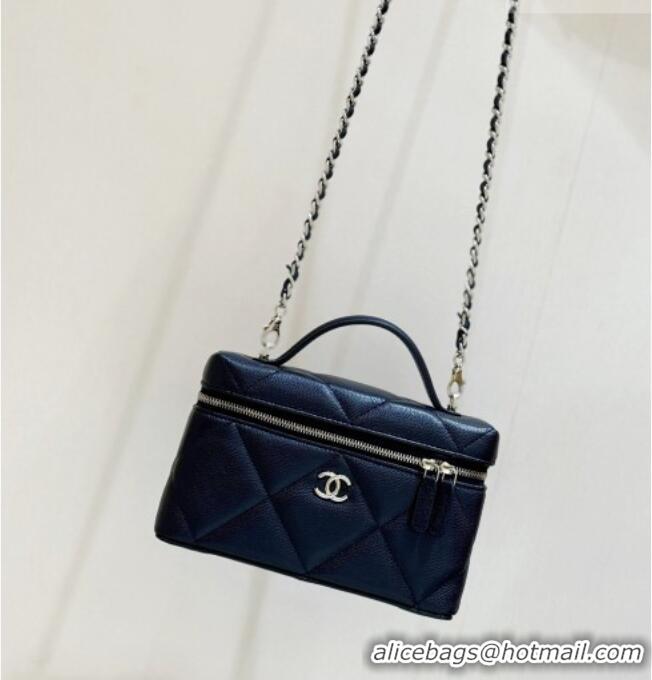 Luxury Cheap Chanel Grained Shiny Calfskin Vanity Case with Top Handle AP4936 Black 2026 Top Quality