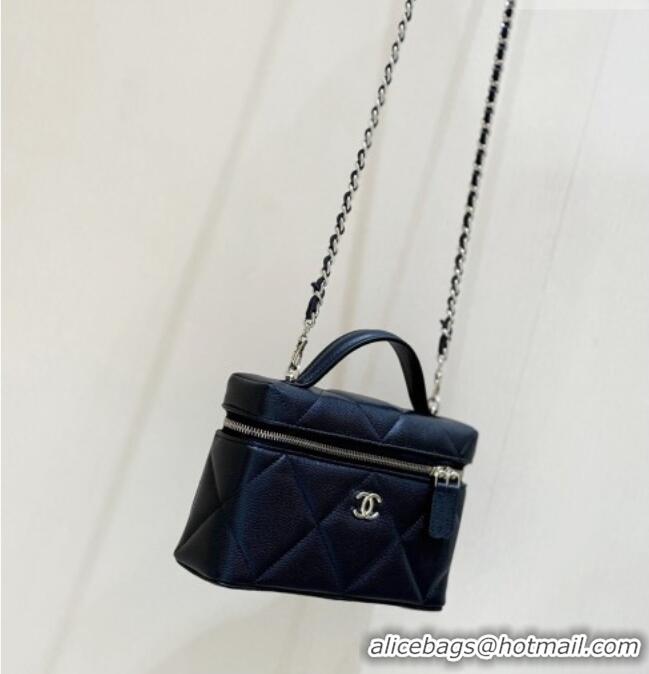 Luxury Cheap Chanel Grained Shiny Calfskin Vanity Case with Top Handle AP4936 Black 2026 Top Quality