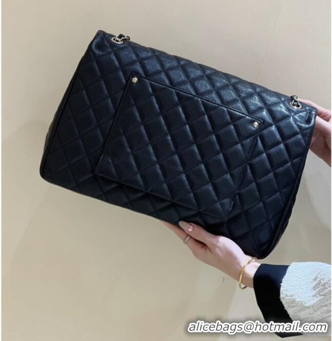 Market Sells Chanel XXL Maxi Classic Flap Bag in Grained Calfskin AS4461 Black 2024 Top Quality