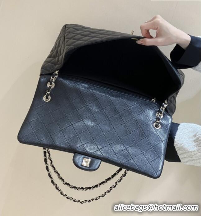 Market Sells Chanel XXL Maxi Classic Flap Bag in Grained Calfskin AS4461 Black 2024 Top Quality