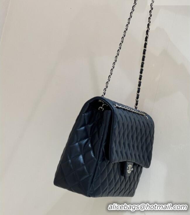 Market Sells Chanel XXL Maxi Classic Flap Bag in Grained Calfskin AS4461 Black 2024 Top Quality