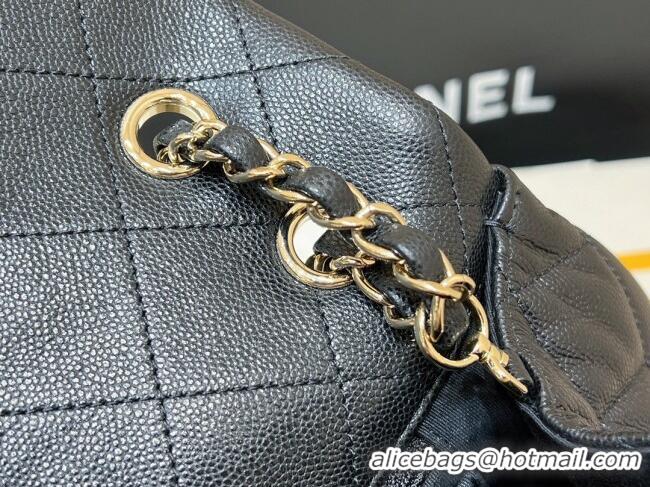 Market Sells Chanel XXL Maxi Classic Flap Bag in Grained Calfskin AS4461 Black 2024 Top Quality