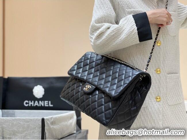 Market Sells Chanel XXL Maxi Classic Flap Bag in Grained Calfskin AS4461 Black 2024 Top Quality