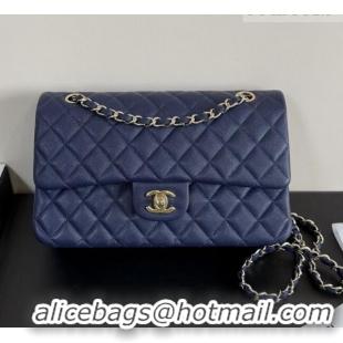 Super Quality Chanel Grained Calfskin Medium Classic Flap Bag A01112 Deep Blue/Gold 2026