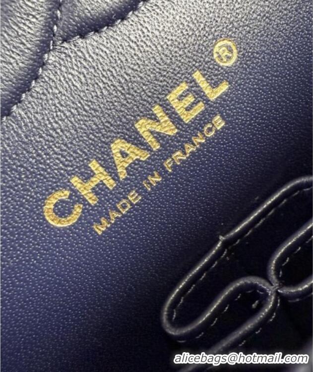 Super Quality Chanel Grained Calfskin Medium Classic Flap Bag A01112 Deep Blue/Gold 2026