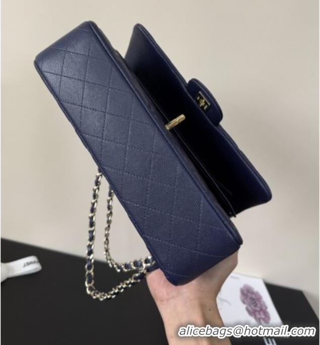 Super Quality Chanel Grained Calfskin Medium Classic Flap Bag A01112 Deep Blue/Gold 2026