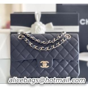 Luxury Discount Chanel Grained Calfskin Small Classic Flap Bag A01116 Deep Blue/Light Gold 2026 Original Quality