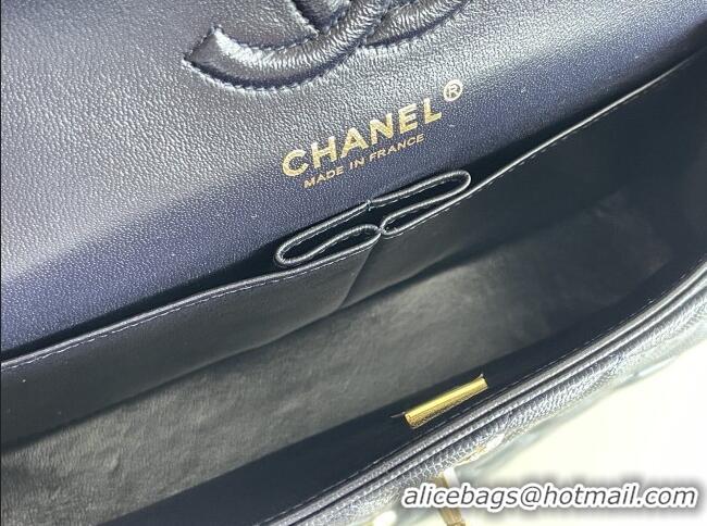 Luxury Discount Chanel Grained Calfskin Small Classic Flap Bag A01116 Deep Blue/Light Gold 2026 Original Quality