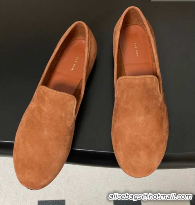 Charming The Row Suede Flat Loafers TR120808 Light Brown 2026
