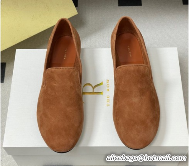 Charming The Row Suede Flat Loafers TR120808 Light Brown 2026