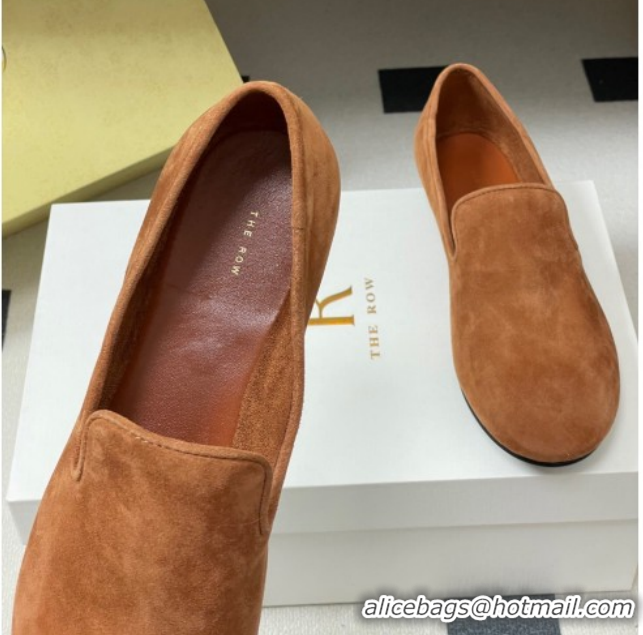 Charming The Row Suede Flat Loafers TR120808 Light Brown 2026