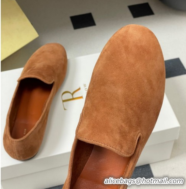 Charming The Row Suede Flat Loafers TR120808 Light Brown 2026
