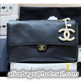 Luxury Cheap Chanel Maxi Flap Bag in Black Grained Calfskin AS6233 Spring Summer 2026 Top Quality