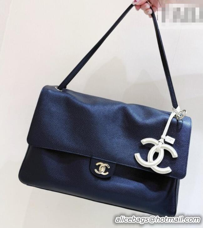 Luxury Cheap Chanel Maxi Flap Bag in Black Grained Calfskin AS6233 Spring Summer 2026 Top Quality