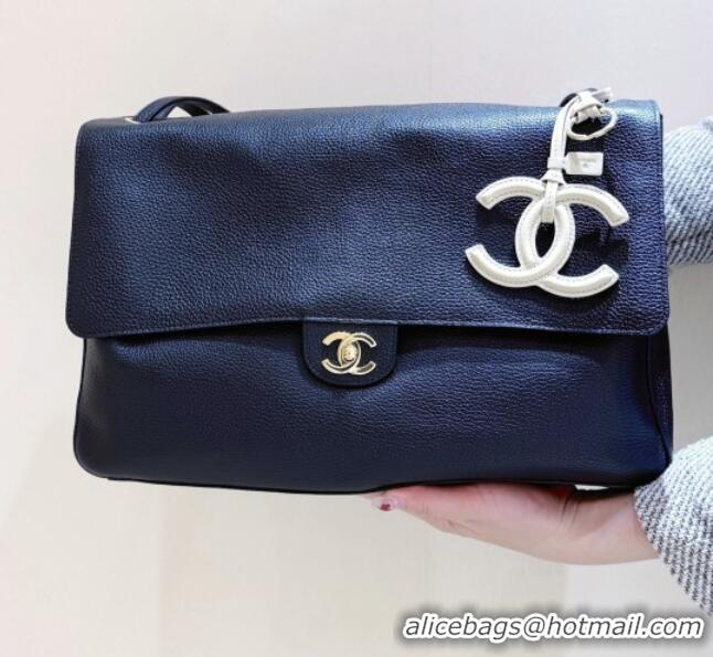 Luxury Cheap Chanel Maxi Flap Bag in Black Grained Calfskin AS6233 Spring Summer 2026 Top Quality